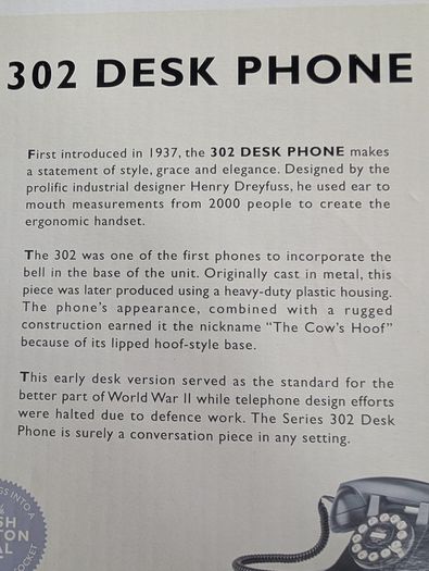 Wild & Wolf 302 Desk Phone (Vintage Style Landline)