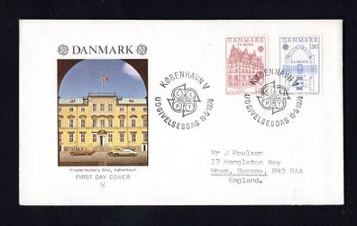 1978 Denmark Europa Stamps - Monuments Commemorative Stamps Plain envelope First Day Cover (FDC)