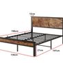 Double Bed Frame Metal Platform Bed Frame with Wood Headboard/Mattress Base/Underbed Storage/No Box Spring Needed/Black Image 8