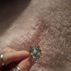silver colour boho ring