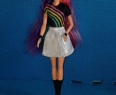 Barbie rainbow hair