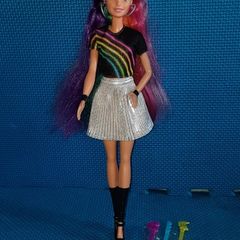 Barbie rainbow hair