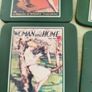 Vintage Memorabilia Woman and Home Magazine set of 5 Coasters in steell box Image 7