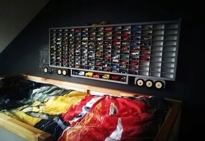 Cabinet Display Shelf Truck Kids Storage Collectibles