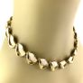 Gorgeous Vintage Gold Tone Enameled Choker Necklace Image 3