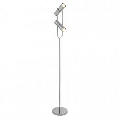 Cylinder Shade Floor Lamp Chrome 2 Spot