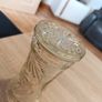 Antique pressed glass celery vase with embossed text Image 4
