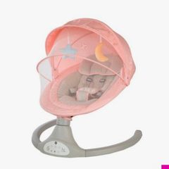 Pink baby swing chair that plays music