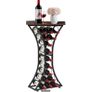 15 Bottle Wine Rack,Iron Freestanding Floor Wine Holder, Mini Bar Stand Liquor Cabinet with Wood Tabletop, For Home Bar,Kitchen,Living Room,Dining Room Image 8