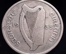 #462 - Ireland - 1935 - Florin - Silver - KM.7