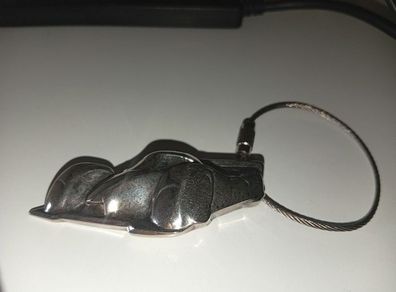 Rare Peugeot 908 Sport Racing Car silver plated keyring keychain approx 6cms