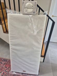 Baby Elegance Cot Eco-Fibre Mattress & pack of 2 Cot Jersey Cotton Fitted Sheets Safari