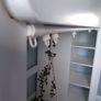 IKEA Smasted Loft Bed. White With Pink WardrobeDoors. Single. Without Desk. Hanging Swing Chair. LED Strip Lighting. Freshly Painted. Perfect As New Condition. Image 5