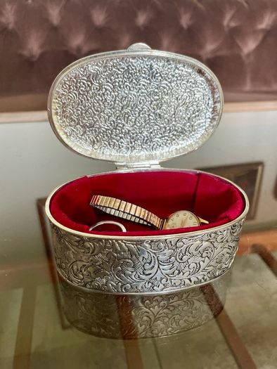 VGC Silver Plated Jewellery Box Mid 20th Century