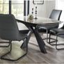 Extending dining table and 6 chairs Image 8