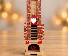 Santa Chimney Advent Calendar, Reusable Christmas Countdown 3D