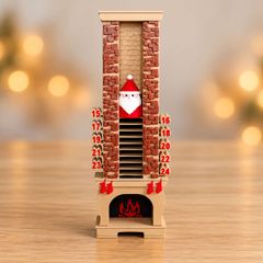 Santa Chimney Advent Calendar, Reusable Christmas Countdown 3D