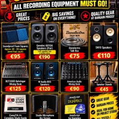 New Equipment Added - All Recording Equipment Must Go