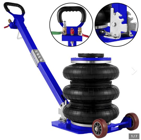 5 Ton Heavy Duty Triple Air Bag Jack Pneumatic Jack 11000 Lbs Quick Lift