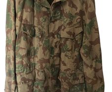 Vintage South African Police Camouflage Bush Jacket 1989 XL