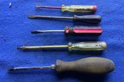 6 screwdrivers including vintage 10 inch German screwdriver