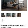 Black double bed frame Image 3