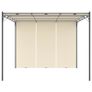 Garden Gazebo with Side Curtain 3x3x2.25m Cream Image 4