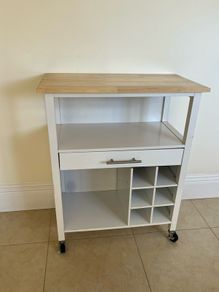 Rolling Table with Bottle Storage