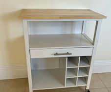 Rolling Table with Bottle Storage