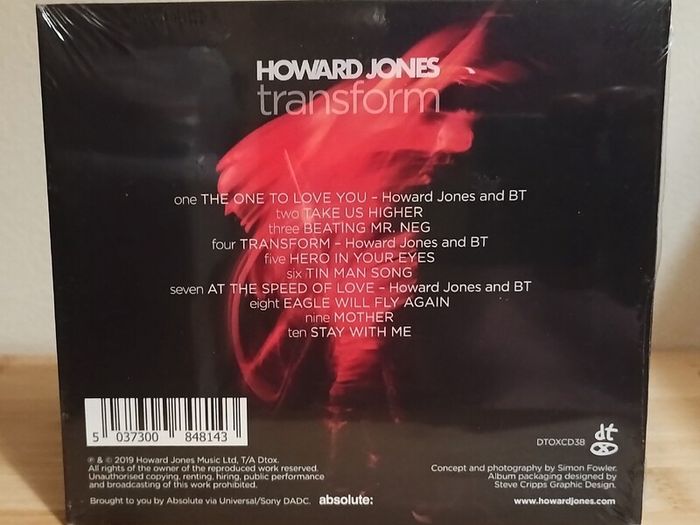 Howard Jones Transform CD Album