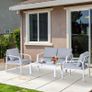 4pcs Garden Sofa Set Aluminum Frame Image 4