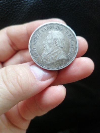 1892 South Africa Silver 2 1/2 Shillings Coin