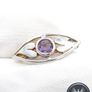 Silver Amethyst Brooch Image 6