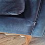 Navy Velvet Sofa Image 2