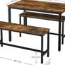Dining Table with 2 Benches Image 3