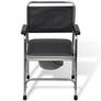 Commode Chair Steel Black Image 2