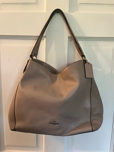 COACH Womens Mixed Leather Edie 31 Shoulder Shoulder Bag