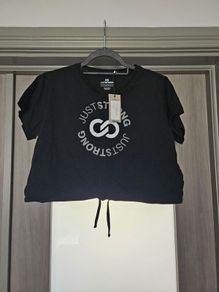 BNWT Just Strong crop t-shirt