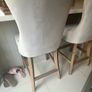 3 Grey Velvet Barstools Image 3