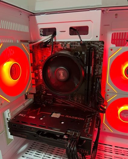 Custom White Gaming PC | Ryzen 5 5500 | RX 6600 | 16GB RAM | RGB | Ready to Play
