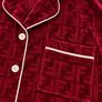 Burgundy Velvet Pyjamas Image 7