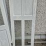 2 pine doors half glass with hinges Image 3