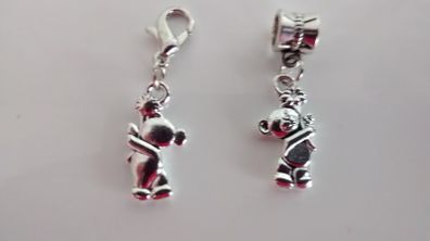 Teddy Charm - Pandora Style / Lobster Clasp
