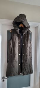 RISING khaki longline gilet Sz M (Fit 12-14) Bnwt Rrp 49.99