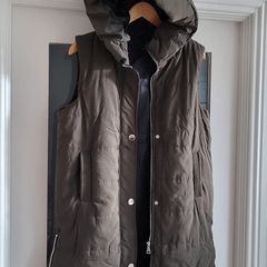 RISING khaki longline gilet Sz M (Fit 12-14) Bnwt Rrp 49.99