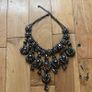 Statement Black silver effect necklace- Edwardian style Image 4