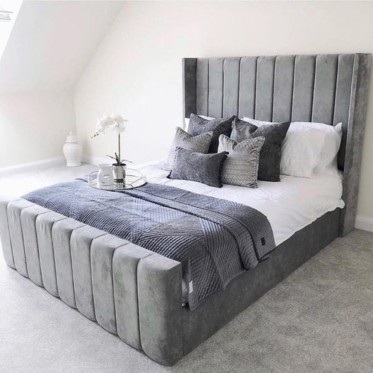 New Double Zara wingback bed & Mattress