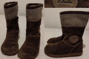 Clarks Kids Brown Suede lined Boots