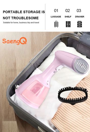 saengQ Steam Iron Garment Steamer Handheld Fabric 1500W Travel Vertical 280ml Mini Portable Home Travelling For Clothes Ironing