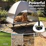 Elevated Dog Bed with UV-Proof Canopy, Raised Outdoor Dog Tent with Powerful Anti-Slip Feet, Portable Pet Cot with Wider Shade, Raised Cooling Bed for Camping, Backyard, Beach (Grey, XL) Image 2